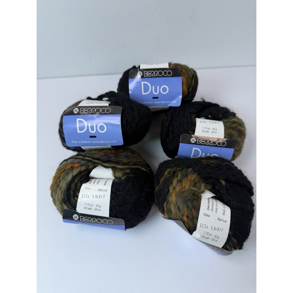 Berroco‎ Duo 98% Wool 2% Nylon Lot Of 5 Super Bulky